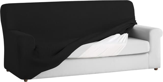 Thumbnail 4 de textil-home Funda elastica TEIDE 3 plazas, negro, 180-240 cm 🛋