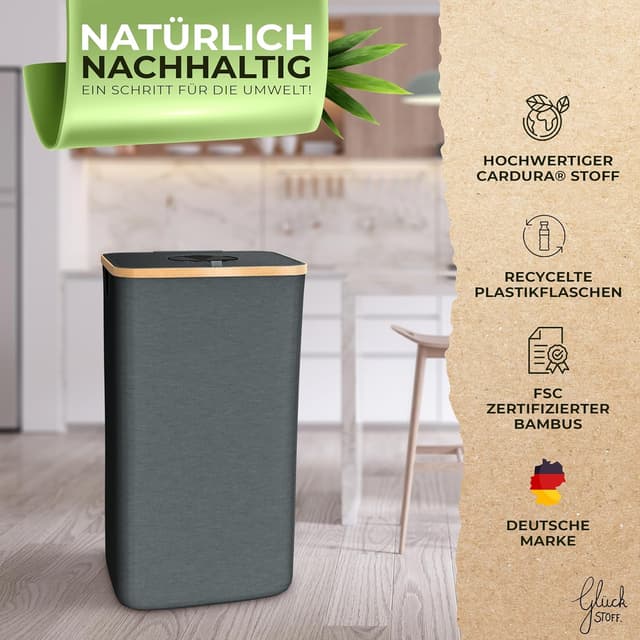 Thumbnail 6 de Glückstoff Pfandflaschen Sammelbehälter (100 Liter) inkl. Tragetasche – geruchsdichte Pfandbehälter-Aufbewahrung