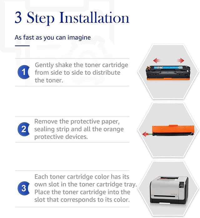 Detalle de STAROVER kompatible Tonerkartuschen als Ersatz für HP 131X/131A (mit Chip) – für LaserJet/MFP mit passenden Modellreihen
