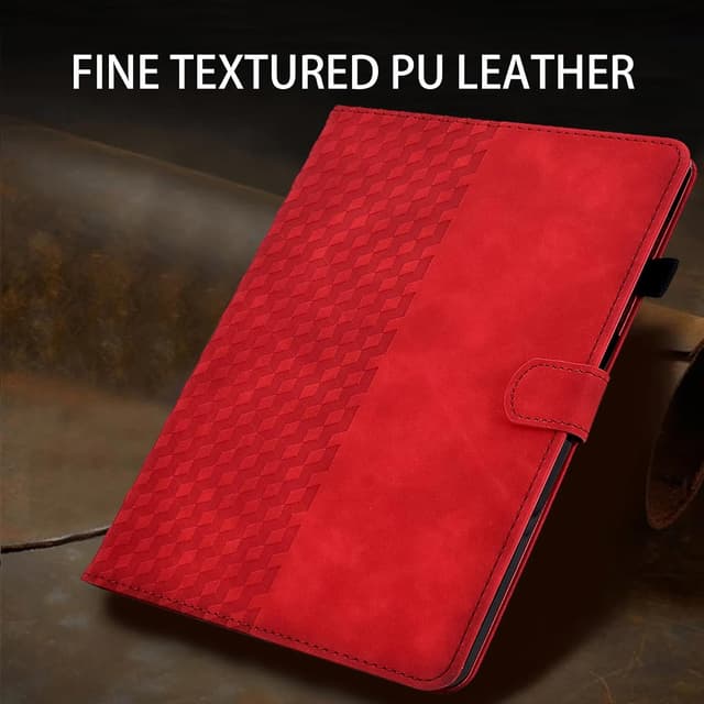 Thumbnail 6 de Vkooer Schutzhülle für Samsung Galaxy Tab A 10.1 (2019) SM-T510/T515 – PU-Leder-Folio mit Standfunktion, Rot