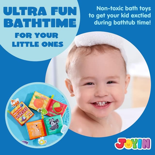 Detalle 2 de JOYIN 12-Piece Bath Books for Baby (Waterproof)