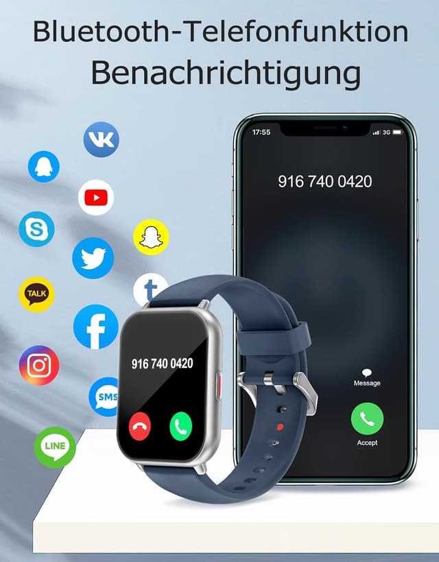Detalle 2 de RUIMEN Smartwatch mit LTE‑Telefonfunktion