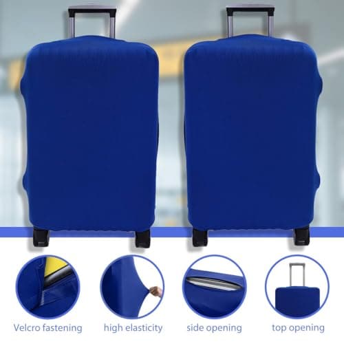 Detalle 2 de COYUN funda elástica para maleta grande (18-21 pulgadas) azul, protección antipolvo y contra arañazos