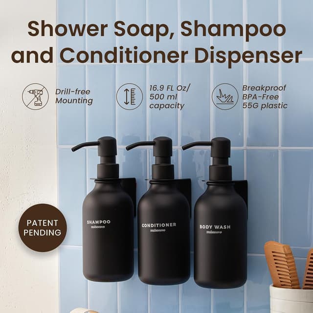 Thumbnail 1 de MaisoNovo Shampoo Dispenser 16.9 fl oz