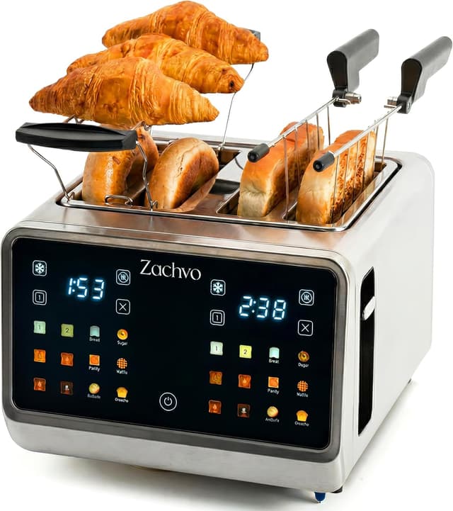 Detalle de ZACHVO 4 Slice Toaster 1.45" slots
