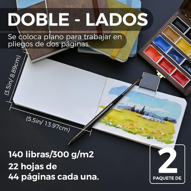 Thumbnail 2 de Funto Diario de Acuarela 44 hojas 3,9x3,9