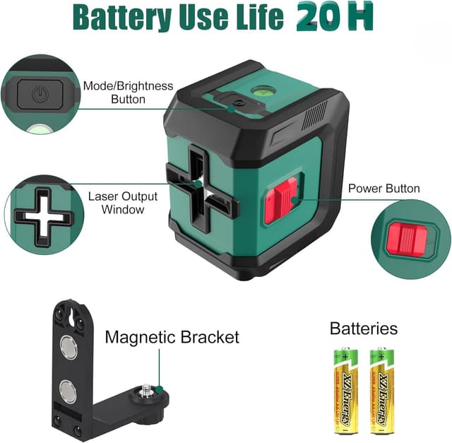 Thumbnail 6 de HYCHIKA Laser Level 15 m Green cross-line laser