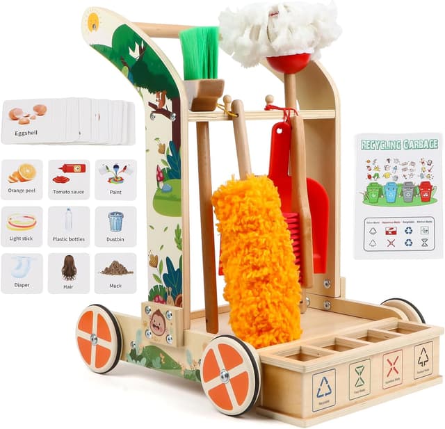 Imagen de Jacootoys Wooden Baby Push Walker 36 Months 🚼 en OfertitasTOP