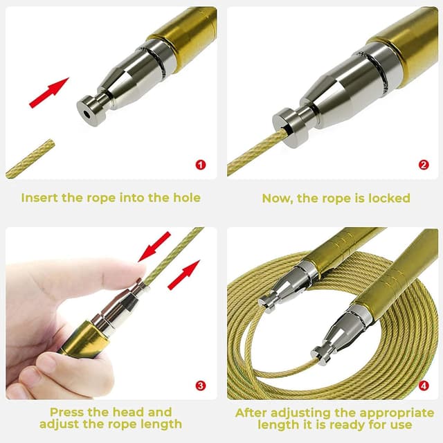 Thumbnail 6 de PrimaFIT Pro Speed corde à sauter crossfit lestée réglable (aluminium) pour sport et HIIT