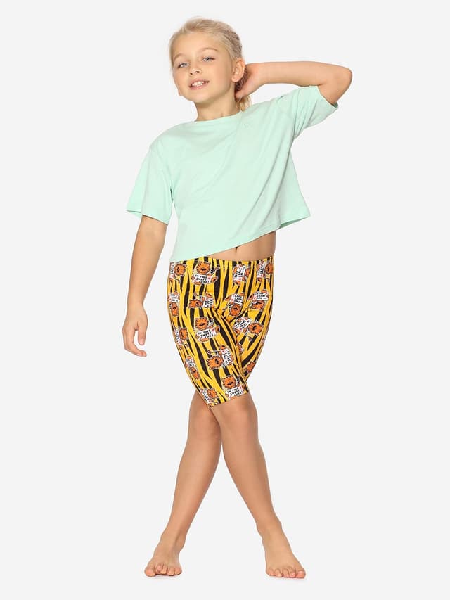 Detalle de Merry Style leggings corto in cotone con elastan per bambina e ragazza MS10-406