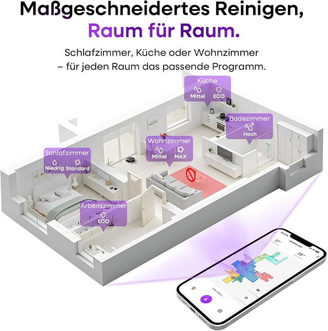 Thumbnail 4 de MONSGA MS1 Saugroboter mit Wischfunktion