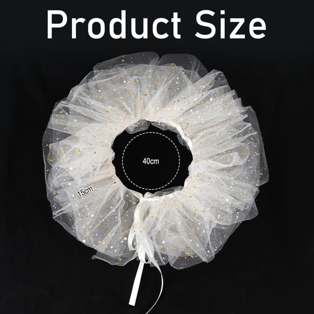 Thumbnail 1 de TaleMoon Gerüschter Tüllkragen 38 cm 🎭