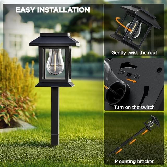 Thumbnail 6 de GLOBAL GOLDEN Solar Stake Lights 8 Pack