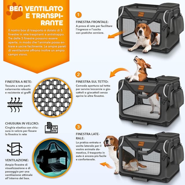 Thumbnail 4 de TRESKO Box per cani pieghevole con tappetino