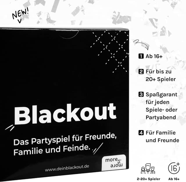 Thumbnail 1 de More is More Blackout Partyspiel 55 Karten 🎲