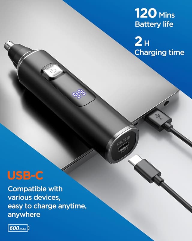 Thumbnail 4 de 3-in-1 USB Nose Hair Trimmer 1️⃣