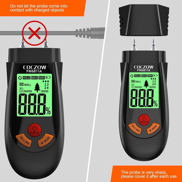 Detalle 2 de Moisture Meter Damp Meter with LCD