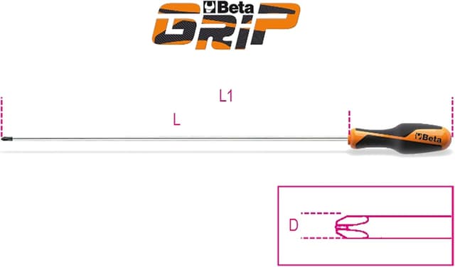 Detalle 2 de Beta 1262L 3X300, giravite lungo a croce Phillips