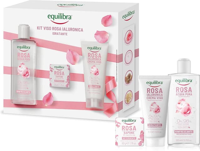 Imagen de equilibra Kit Viso Rosa Ialuronica Idratante 100% vegetale en OfertitasTOP