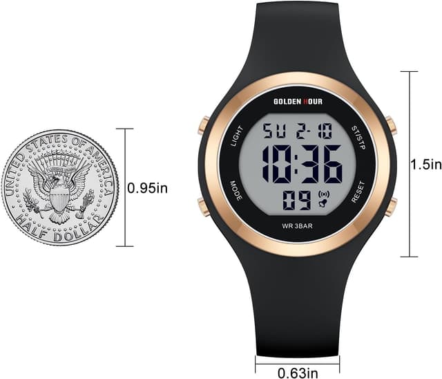 Detalle 2 de GOLDEN HOUR Digital Uhr Damen 5 ATM