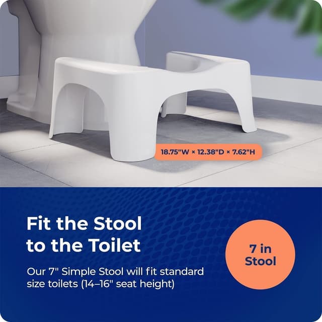 Thumbnail 3 de Squatty Potty Simple Curve 7-Inch Toilet Stool