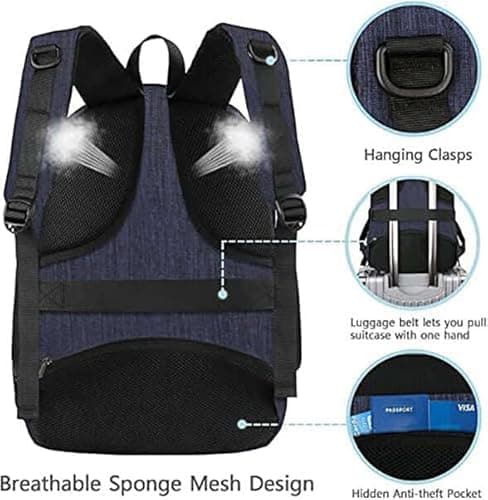 Detalle 1 de MATEIN Mochila 15.6 con USB antirrobo