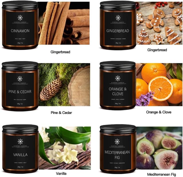 Detalle de Ensemble bougies parfumées 6 x 200 g