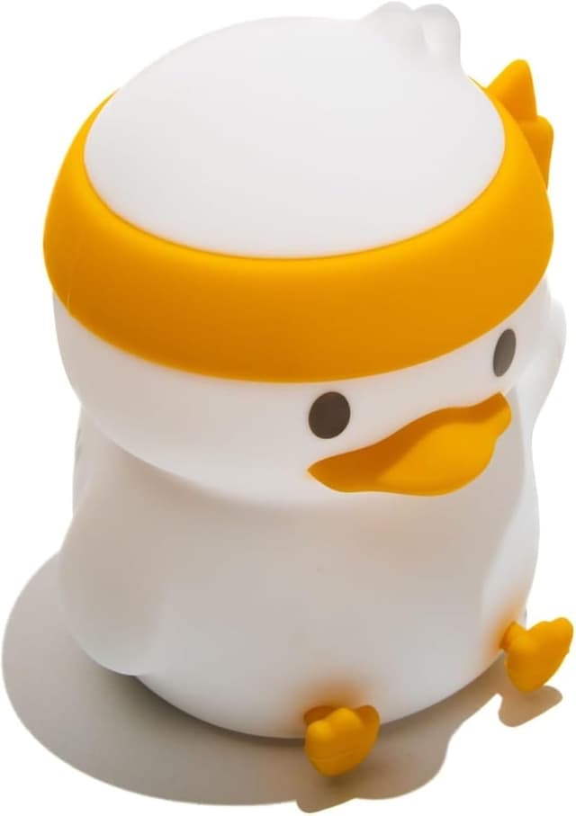 Detalle de Muitomas lampada in silicone a forma di anatra per bambini, luce touch morbida per cameretta (bianca)