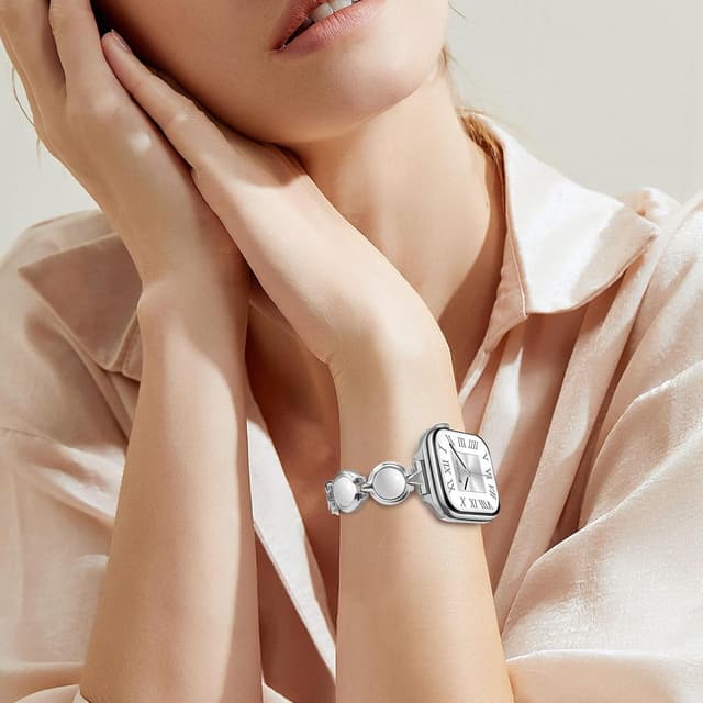 Thumbnail 6 de Sixmoat Slim Strap (Silver) for Apple Watch 38mm–42mm – women’s dressy metal bracelet