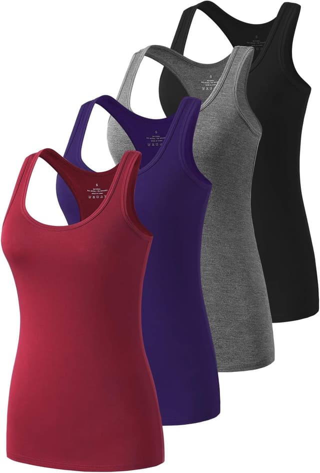 Thumbnail 6 de Ymmchy Workout Tank Top Damen im 4er-Pack mit Racerback-Design