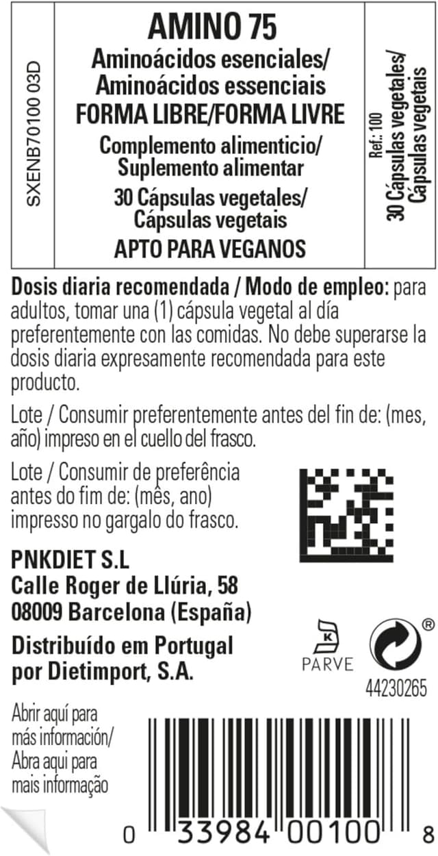 Thumbnail 3 de Solgar Amino 75 | Aminoácidos Esenciales 🌱 | 30 Cápsulas