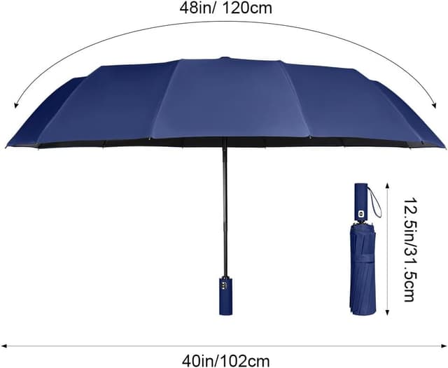 Detalle de Aolso Ombrello Pieghevole Antivento con chiusura automatica UPF 50+