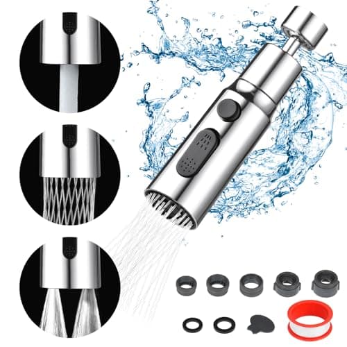 Thumbnail 8 de OSDUE juego de aireador de grifo de 360° con 3 modos (M22–M24, G1/2) para cocina