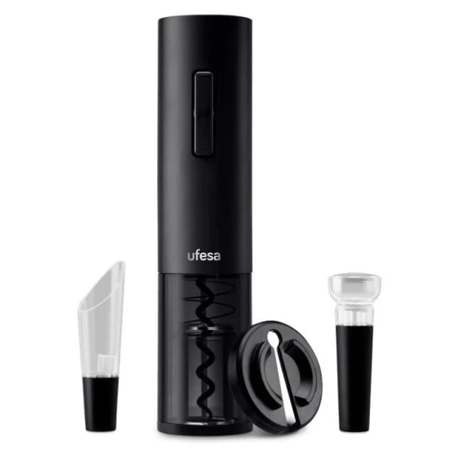 Imagen de Ufesa EasyOpen sacacorchos eléctrico con decantador negro 🍷 en OfertitasTOP