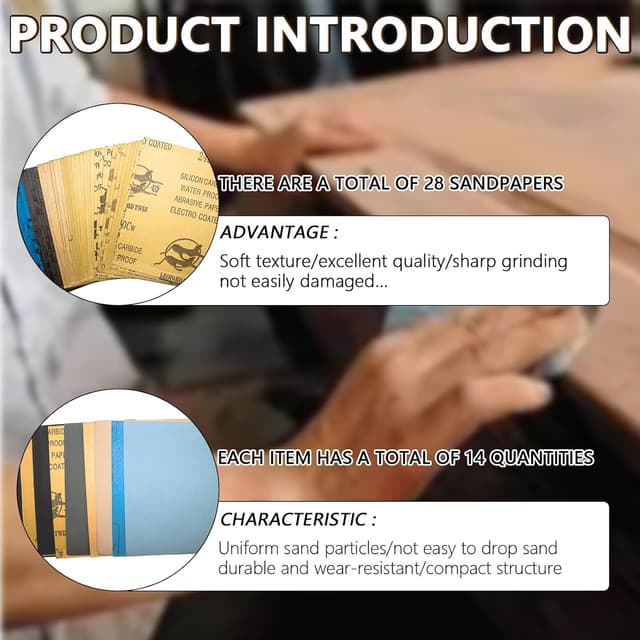 Thumbnail 3 de FEIHU Schleifpapier Set 28 Stück 115x140mm
