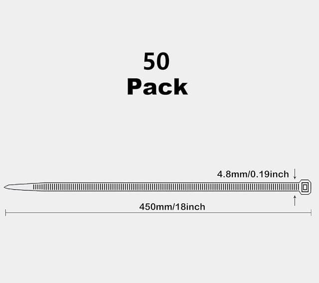 Thumbnail 2 de Oksdown Cable Ties 450mm 4.8mm Black