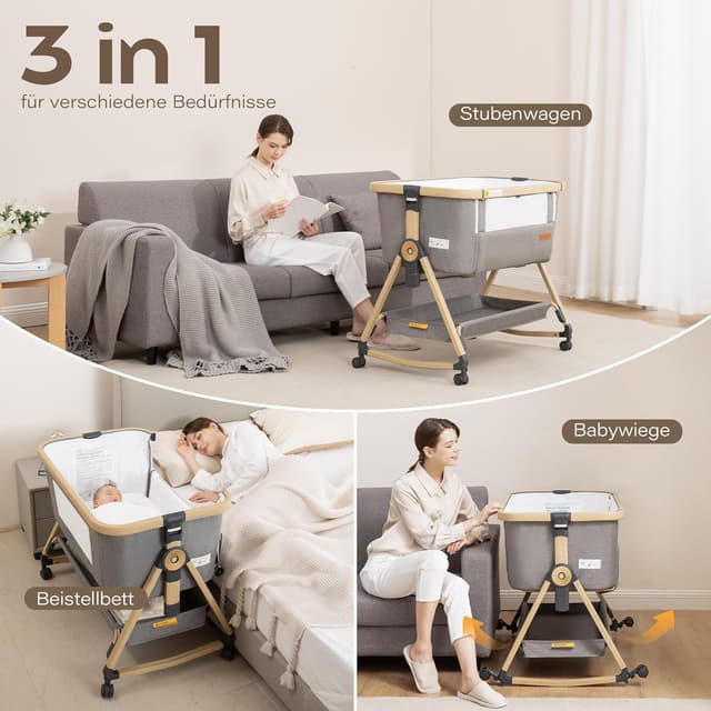 Detalle 2 de Maydolly 3-in-1 Baby Beistellbett bis 15 kg