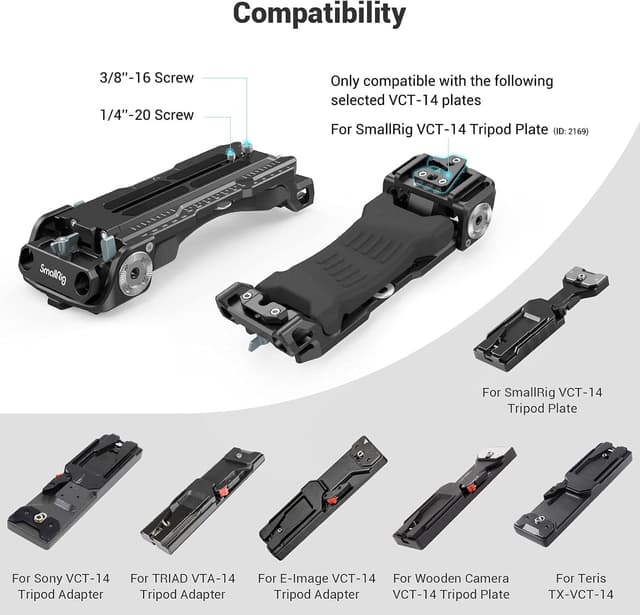 Thumbnail 1 de SMALLRIG 2837 Shoulder Support pour Sony VCT-14