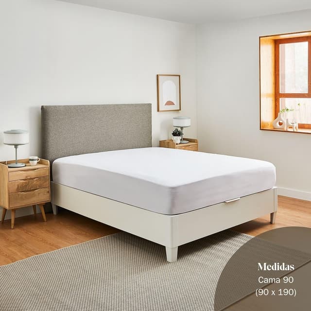 Detalle de Pikolin Home ☁️ Protector de Colchón 90x190cm Impermeable y Transpirable