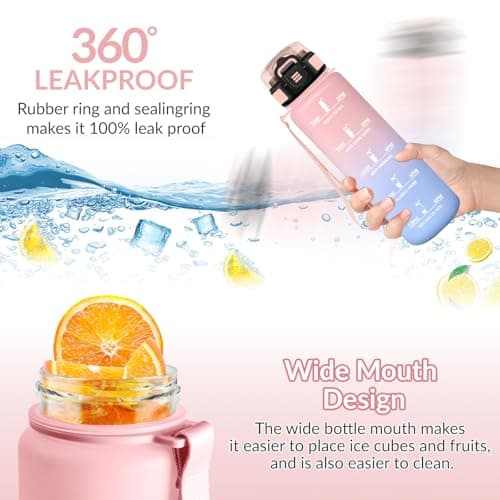 Thumbnail 3 de HoneyHolly Botella Agua 1 L con pajita y marcador