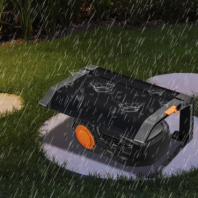 Thumbnail 6 de Herrselsam Schutzüberdachung für Rasenroboter – klappbare Mähroboter-Garage mit Dach (72 × 56 × 36 cm, UV- und UV-Schutz)