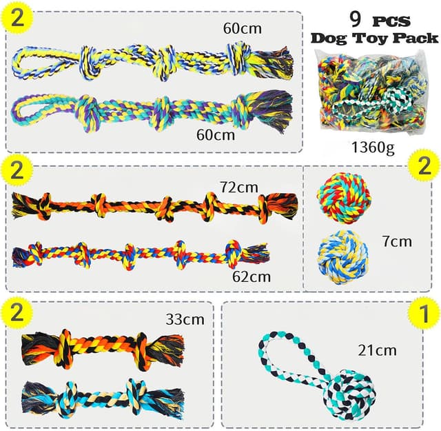 Detalle de Speedy Panther 9 Pack Large Rope Dog Toys