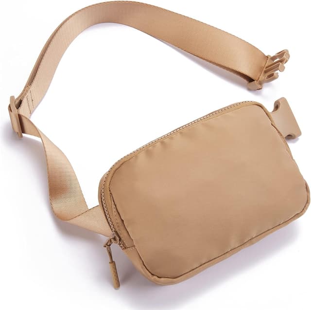 Detalle de Telena Fanny Pack pour femme/homme (sac banane) Fanny Pack Telena marron clair avec sangle réglable