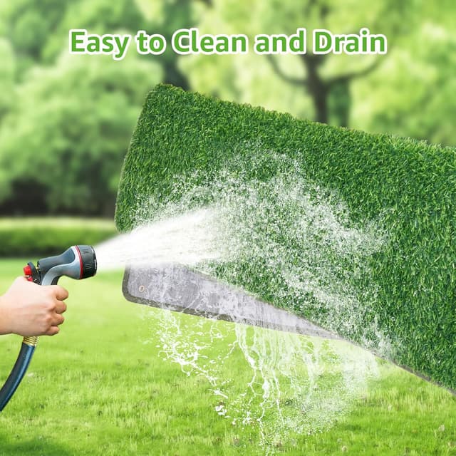 Detalle 2 de Artificial Grass Dog Toilet Mat with Reusable Puppy Pad (62x99cm) for Potty Training