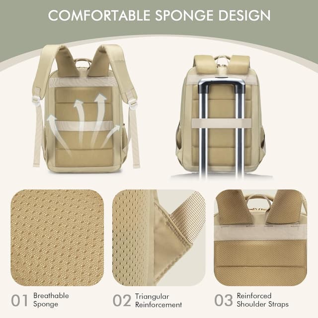 Detalle 2 de Sac à dos cabine BAGZY 40x30x20 cm (25 L) avec compartiment ordinateur 15,6 pouces – Oxford noir