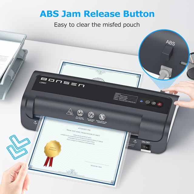 Thumbnail 6 de BONSEN L3401 A4 laminator 60 pouches