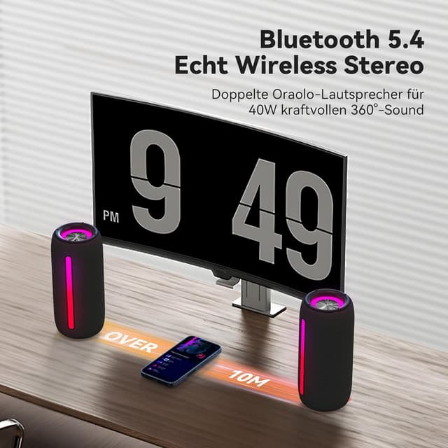 Thumbnail 5 de oraolo Bluetooth Lautsprecher 24 W mit RGB