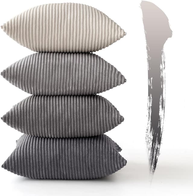 Thumbnail 6 de MIULEE Kordsamt Kissenbezug 40x40 cm 4er Set