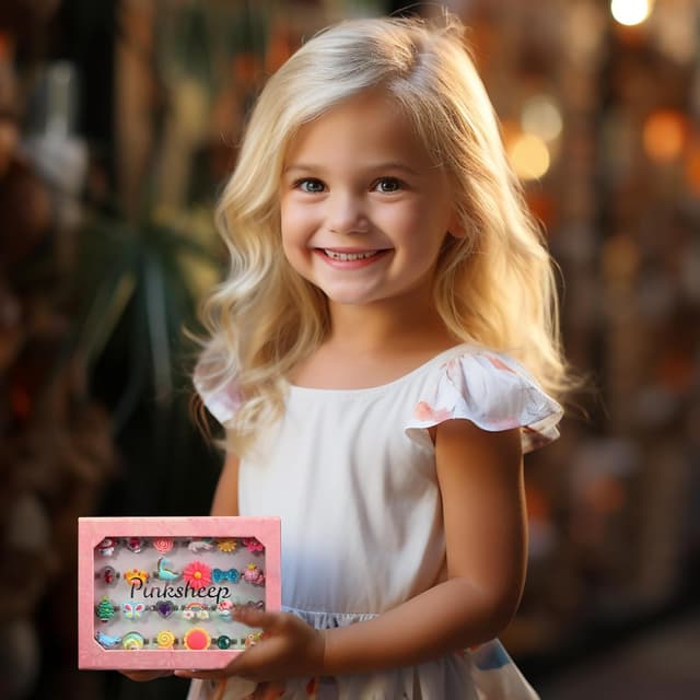 Thumbnail 6 de PinkSheep Little Girl Jewel Rings 24 💍