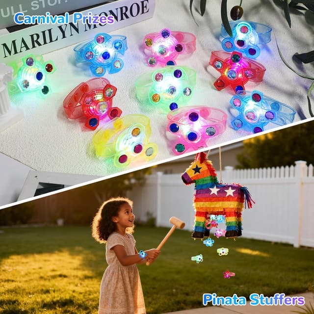 Thumbnail 4 de SCIONE 24 Pack LED Fidget Spinner Bracelets